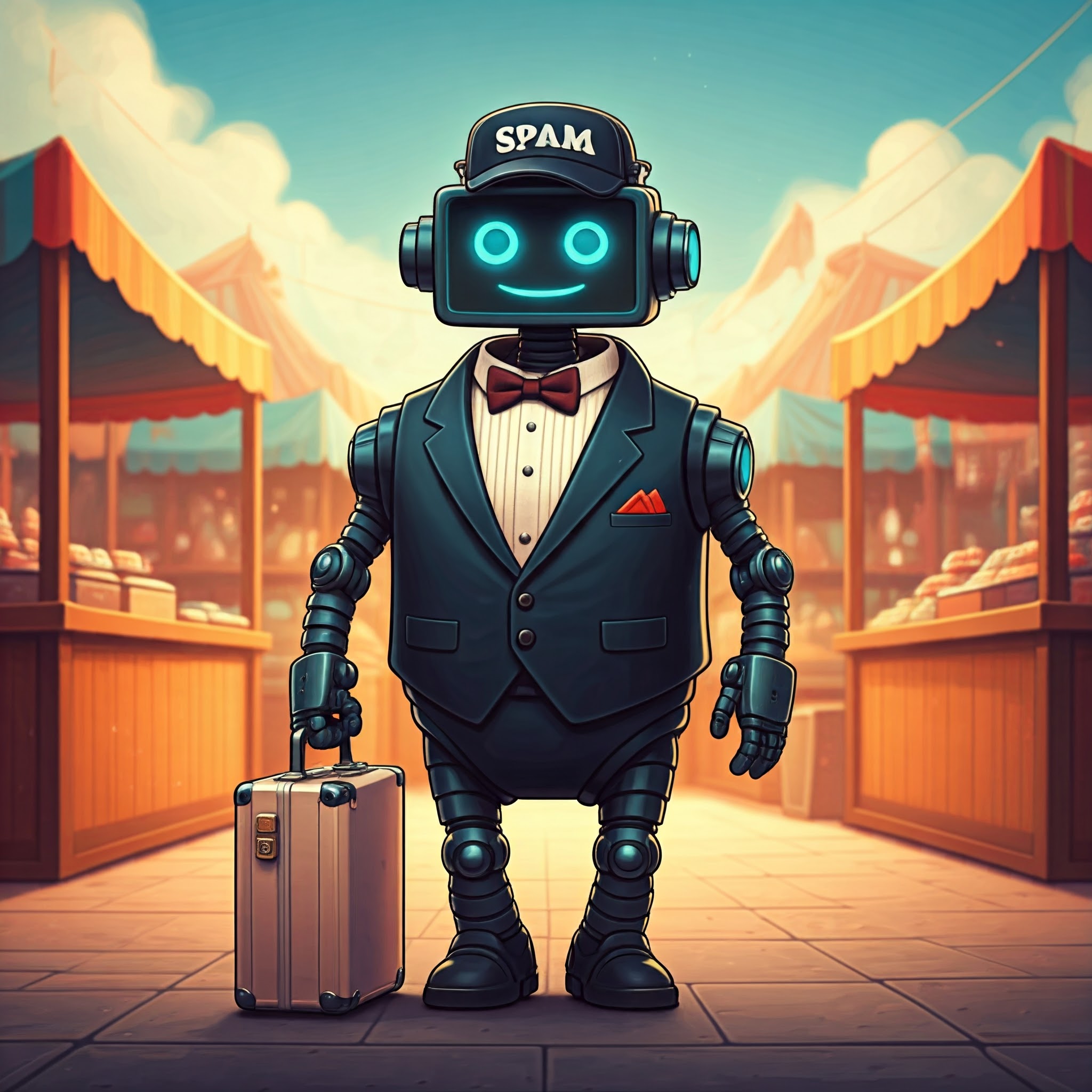 Gemini’s interpretation of a “fun illustration of a spam bot”