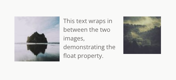 Multiple floated images